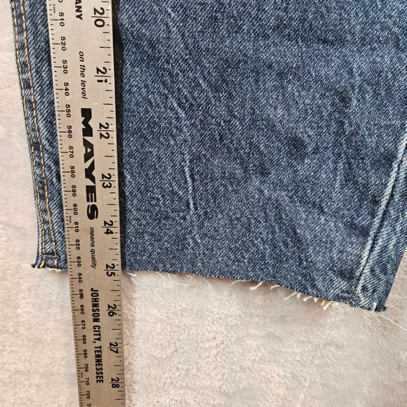 NWT Old Navy Womens 14P Distressed High-Waisted Straight Leg Jeans button fly - Picture 8 of 12